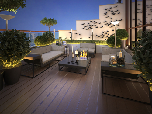 Dachterrasse im modernen Stil Dachterrasse